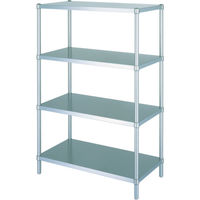 シンコー ステンレスラック(ベタ棚タイプ)4段 RB4型 SUS430 588×588×1800 RB4-6060 1台(1個)（直送品）