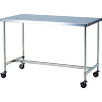 テックサス キャスター付ステンレス作業台 1200x450 下部H型補強枠 CWT-H1245D 1台 465-0981（直送品）