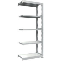 トラスコ中山 TRUSCO 耐食性スチール棚 TZM3型中量棚 900X471XH2100 5段 連結 TZM3-7355B 1台(1個)（直送品）
