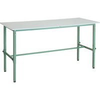 TRUSCO 軽荷重作業台高さ調節式(150kg)AEM型 1500X600XH650~950 基本タイプ グリーン色 RAEM-1560（直送品）