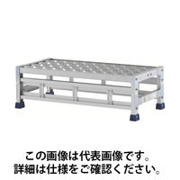 アルインコ 作業台(天板縞板タイプ)1段 天板寸法800×400mm 高0.5