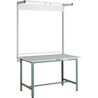 TRUSCO 軽荷重作業台(300kg)AE型 900X600XH1044(全高) 上棚付 ホワイト色 RAE-0960YURB W 1台（直送品）