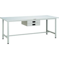 TRUSCO 軽荷重作業台(300kg)AE型 1800X900XH740 薄型2段引出付 ダークグレー色 SAE-1809UDK2 DG（直送品）