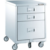 トラスコ中山 TRUSCO SUS304 3段ワゴン 445X570XH630 SW-B 1台 458-9530（直送品）