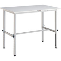 TRUSCO 軽荷重作業台高さ調節式(150kg)AEM型 900X600XH650~950 基本タイプ ホワイト色 AEM-0960 W（直送品）