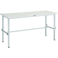 TRUSCO 軽荷重作業台高さ調節式(150kg)AEM型 1800X600XH650~950 基本タイプ ホワイト色 AEM-1860 W（直送品）