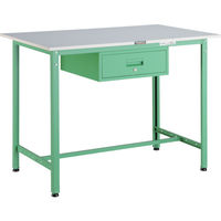 TRUSCO 軽荷重立作業台(300kg)HAE型 900X600XH900 1段引出付 ヤンググリーン色 HRAE-0960F1 YG（直送品）