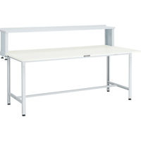 TRUSCO 軽荷重作業台(300kg)AE型 1800X900XH1044(全高) 上棚付 ホワイト色 RAE-1809YURB W 1台（直送品）