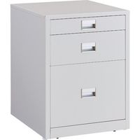 トラスコ中山 TRUSCO 作業台用サイドキャビネット 3段 ホワイト色 UDC-111W 1台 467-3549（直送品）