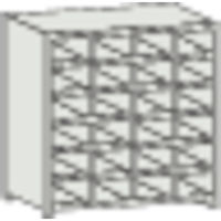 トラスコ中山 TRUSCO スチール製区分棚 KB型 コボレ止め付 W875×D250×H924 4列6段 KB-4063 1台(1個)（直送品）