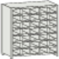 区分棚 KA型 （ボルト式、コボレ止め付・100kgタイプ・間口875mm）