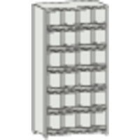 トラスコ中山 TRUSCO スチール製区分棚 KCーM型 前当り付 875X250XH1800 4列6段 KC-4060M 1台(1個)（直送品）