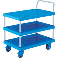 トラスコ中山 TRUSCO 樹脂台車 グランカート サイレント 3段片袖 900X605 TP-X905 1台 489-3832（直送品）