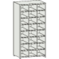 トラスコ中山 TRUSCO スチール製区分棚 KB型 コボレ止め付 889X264XH1802 3列8段 KB-3080 1台(1個)（直送品）