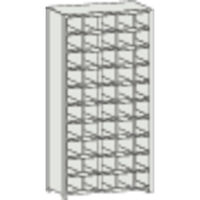 トラスコ中山 TRUSCO スチール製区分棚 KA型 コボレ止め付 889X214XH1802 5列10段 KA-5100 1台(1個)（直送品）