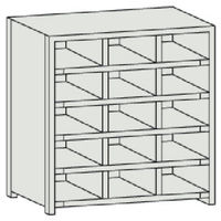 トラスコ中山 TRUSCO スチール製区分棚 KB型 コボレ止め付 W875×D250×H925 3列5段 KB-3053 1台(1個)（直送品）