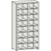 トラスコ中山 TRUSCO スチール製区分棚 KA型 コボレ止め付 889X214XH1802 4列8段 KA-4080 1台(1個)（直送品）