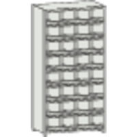 トラスコ中山 TRUSCO スチール製区分棚 KCーM型 前当り付 875X250XH1800 4列8段 KC-4080M 1台(1個)（直送品）