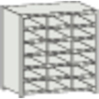 トラスコ中山 TRUSCO スチール製区分棚 KB型 コボレ止め付 W875×D250×H924 3列6段 KB-3063 1台(1個)（直送品）