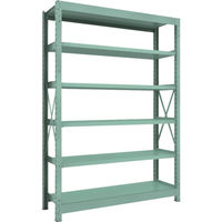 トラスコ中山 TRUSCO 中量ボルト式棚 R3型 W1500×D450×H2100 6段 単体 R3-7556 1台(1個)（直送品）