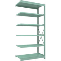 トラスコ中山 TRUSCO R3型中量棚 1200X600XH2400 6段 連結 R3-8466B 1台(1個) 504-8591（直送品）