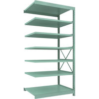 トラスコ中山 TRUSCO 中量ボルト式棚 R3型 W1200×D870×H2400 7段 連結 R3-8497B 1台(1個)（直送品）