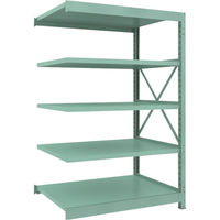 トラスコ中山 TRUSCO 中量ボルト式棚 R3型 W1200×D870×H1800 5段 連結 R3-6495B 1台(1個)（直送品）