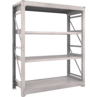 TRUSCO スチールラック M10型重量棚 1500X620XH1800 4段 単体 ネオグレー M10-6564 NG 1台(1個)（直送品）