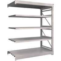 TRUSCO スチール製重量ボルト式棚 M10型 W1500×D760×H1815 5段 連結 ネオグレー M10-6575B NG（直送品）