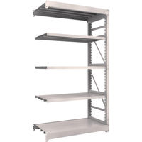 TRUSCO スチールラック M10型重量棚 1200X620XH2100 5段 連結 ネオグレー M10-7465B NG 1台(1個)（直送品）