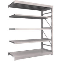 TRUSCO スチールラック M10型重量棚 1800X760XH2100 5段 連結 ネオグレー M10-7675B NG 1台(1個)（直送品）