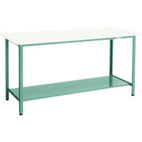 TRUSCO 軽荷重立作業台(300kg)HAE型 1800X900XH900 下棚2枚付 ホワイト色 HSAE-1809LT2 W 1台（直送品）