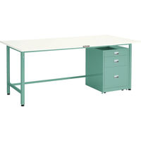 TRUSCO 軽荷重作業台(300kg)AE型 1800X750 3段キャビネット付 ホワイト色 SAE-1800UDC111 W 1台（直送品）