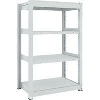 トラスコ中山 TRUSCO TUG型中量ボルトレス棚 600kg 単体型 1255×626×H1500 4段 TUG600-54L-4 1台(1個)（直送品）