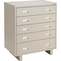 トラスコ中山 TRUSCO 中量棚収納用3ロックキャビネット W900XD570用 5段 TWK-MM96W-5-NG 1台(1個)（直送品）