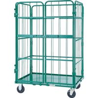 トラスコ中山 TRUSCO カゴ車 ハイテナー 観音扉付 1100X800X1700 旋回仕様 THT-5CK 1台 855-5484（直送品）