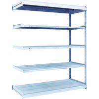 TRUSCO TUG型軽中量ボルトレス棚 200kg 連結型 1540×624×H1800 5段 TUG200-65L-5B 1台(1個)（直送品）