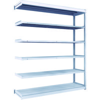 TRUSCO TUG型軽中量ボルトレス棚 200kg 連結型 1840×474×H2100 6段 TUG200-76S-6B 1台(1個)（直送品）