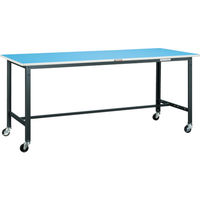 TRUSCO 軽荷重作業台(125kg)BE型 1500X750XH809 φ75キャスター付 ホワイト色 BE-1575C75W 1台（直送品）