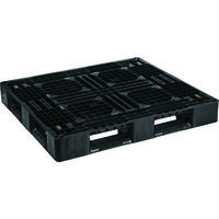 日本プラパレット NPC プラスチックパレットLAー1211RR 片面四方差し 黒 LA-1211RR-BK 1枚 463-4802（直送品）