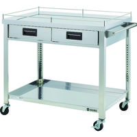 東製作所 アズマ 4方コボレ止め・引出付ワゴン 2段 4GWGO2-900H 1台 828-3330（直送品）