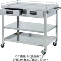 東製作所 アズマ 4方コボレ止め・引出付ワゴン 3段 4GWGO3-900H 1台 828-3335（直送品）