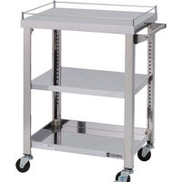 東製作所 アズマ 4方コボレ止め付きワゴン 3段 4GWG3-900K 1台 828-3323（直送品）