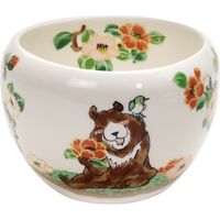 ブルーム 美濃焼 林民和ひなたの森丸碗（L）/roundbowl（L）/くま・椿/8.5×10×7cm 16594 1セット（4個：1個入×4箱）（直送品）