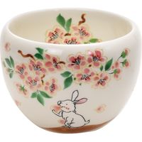 ブルーム 美濃焼 林民和ひなたの森丸碗（M）/roundbowl（M）/うさぎ・桜/7.5×9×6.5cm 16601 1セット（5個：1個入×5箱）（直送品）