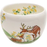 ブルーム 美濃焼 林民和ひなたの森丸碗（M）/roundbowl（M）/しか・野花/7.5×9×6.5cm 16602 1セット（5個：1個入×5箱）（直送品）