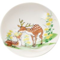 ブルーム 美濃焼 林民和ひなたの森小皿/しか・野花/small dish/9.5×1.5cm/日本 16617 1セット（10枚：5枚入×2箱）（直送品）