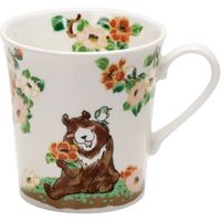 ブルーム 美濃焼 林民和ひなたの森マグカップ/mugcup/くま・椿/9×9cm/日本 16584 1セット（4個：1個入×4箱）（直送品）
