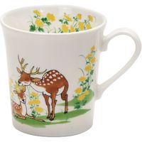 ブルーム 美濃焼 林民和ひなたの森マグカップ/mugcup/しか・野花/9×9cm/美濃焼 16587 1セット（4個：1個入×4箱）（直送品）