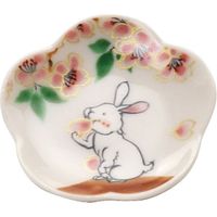 ブルーム 美濃焼 林民和ひなたの森花型箸置/うさぎ・桜/flowerchopstickrest 16621 1セット（15個：5個入×3箱）（直送品）